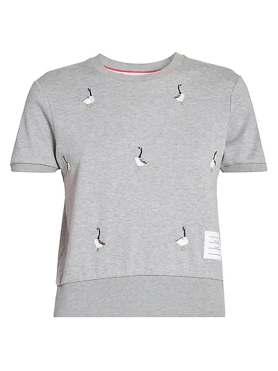 Goose-Printed Cotton T-Shirt