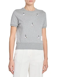 Goose-Printed Cotton T-Shirt