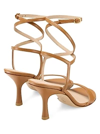 Nudist 85MM Leather Wrap Sandals