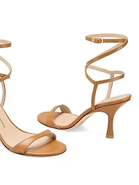 Nudist 85MM Leather Wrap Sandals