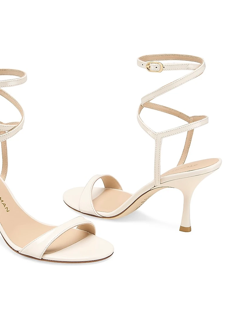Nudist 85MM Patent Leather Wrap Sandals