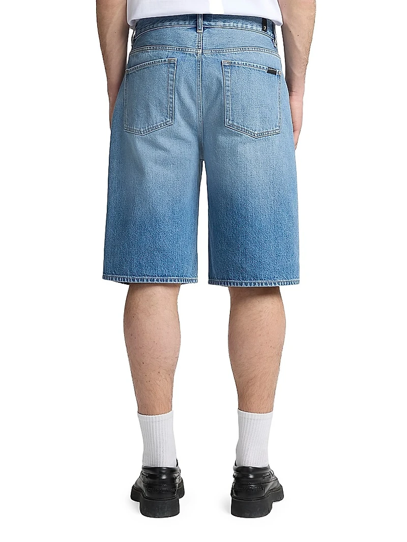 Mason Wide-Leg Denim Shorts
