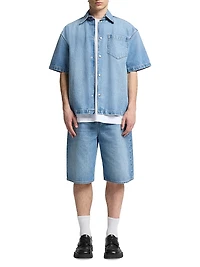 Mason Wide-Leg Denim Shorts