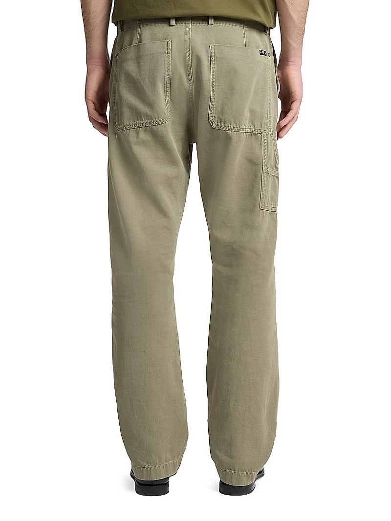 Cotton-Linen Chino Carpenter Pants
