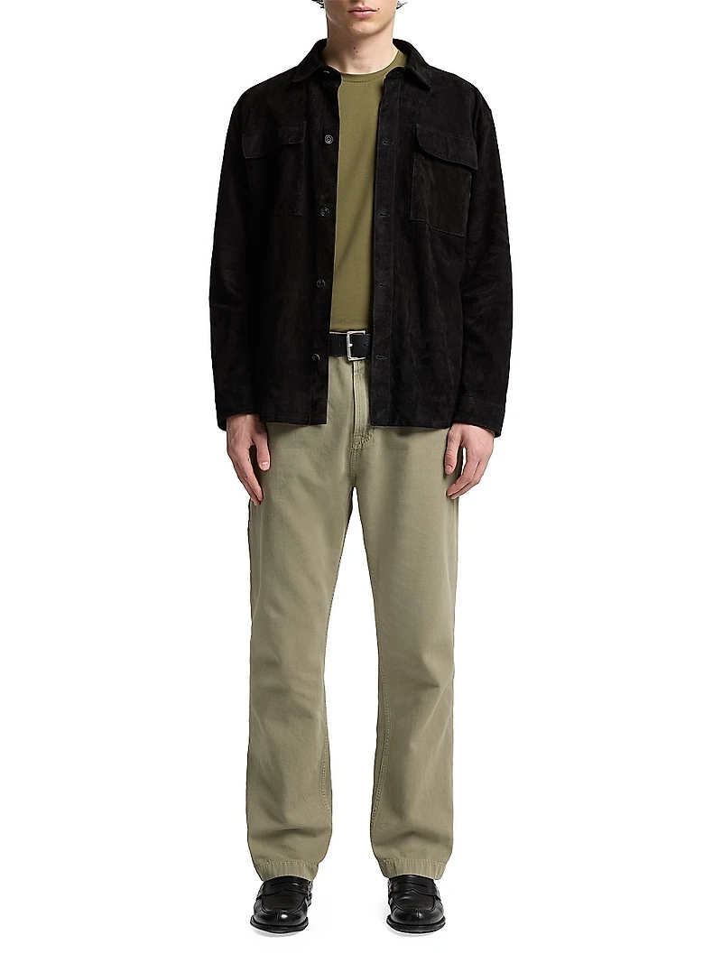 Cotton-Linen Chino Carpenter Pants
