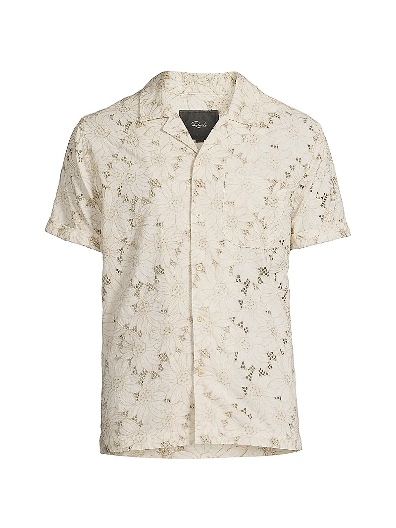 Tyler Floral Embroidered Short-Sleeve Shirt