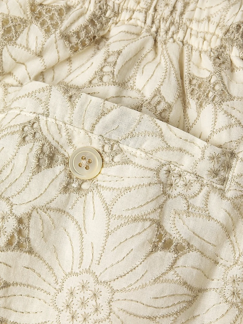 Logan Floral Embroidered Shorts