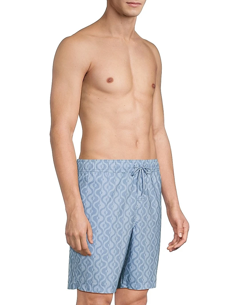 Kian Wave Print Swim Shorts