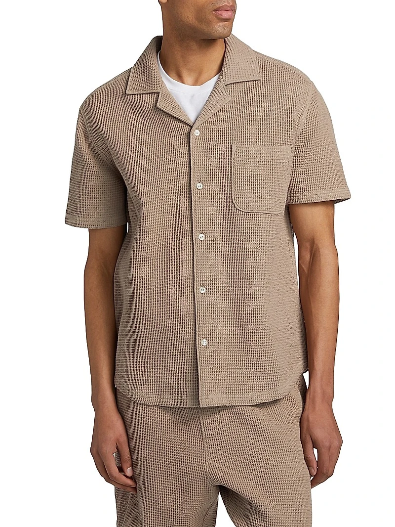 Agoura Cotton Waffle-Knit Shirt