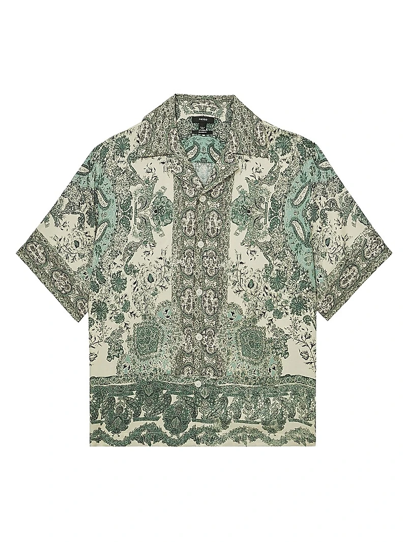 Paisley Print Camp Shirt