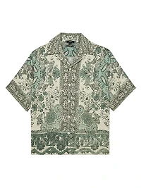 Paisley Print Camp Shirt