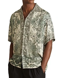 Paisley Print Camp Shirt