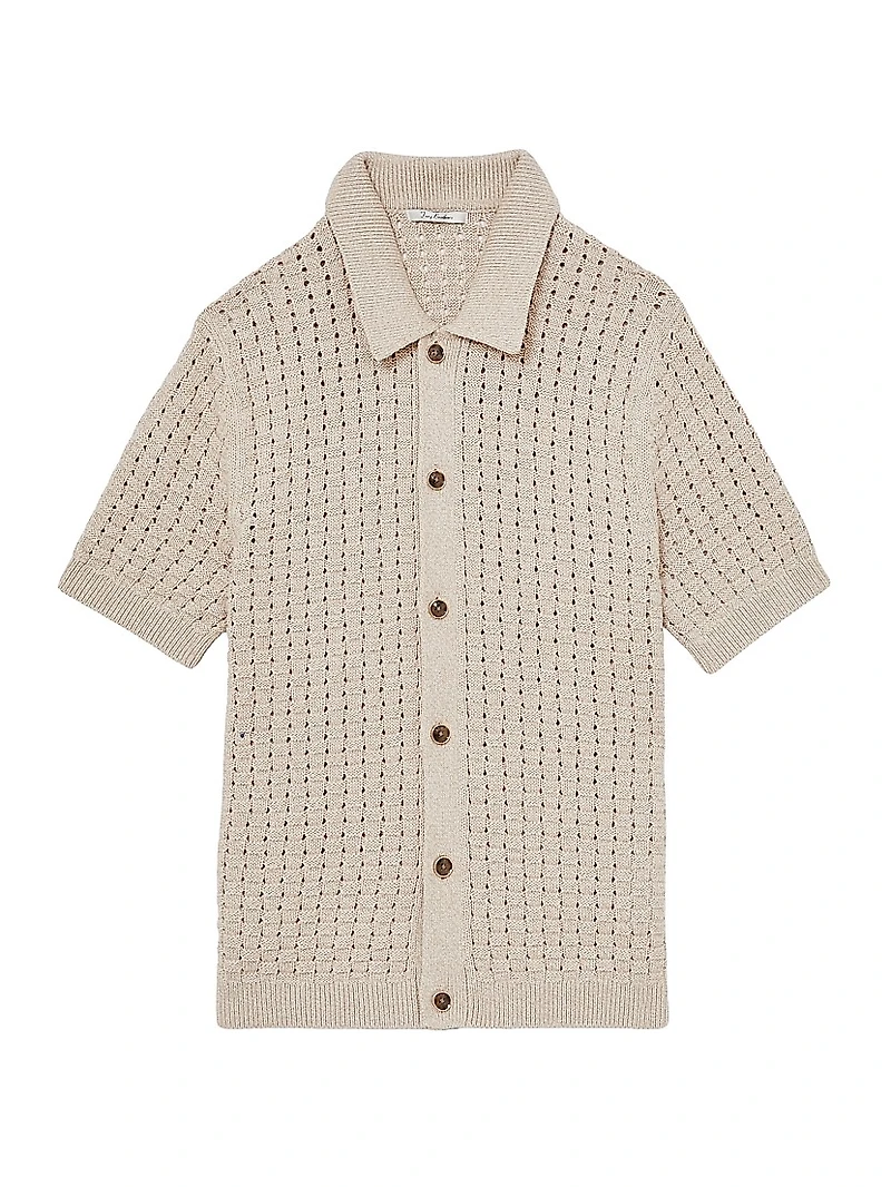 Button Through Crochet Shirt
