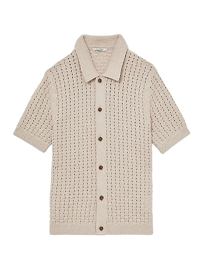 Button Through Crochet Shirt