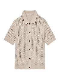 Button Through Crochet Shirt