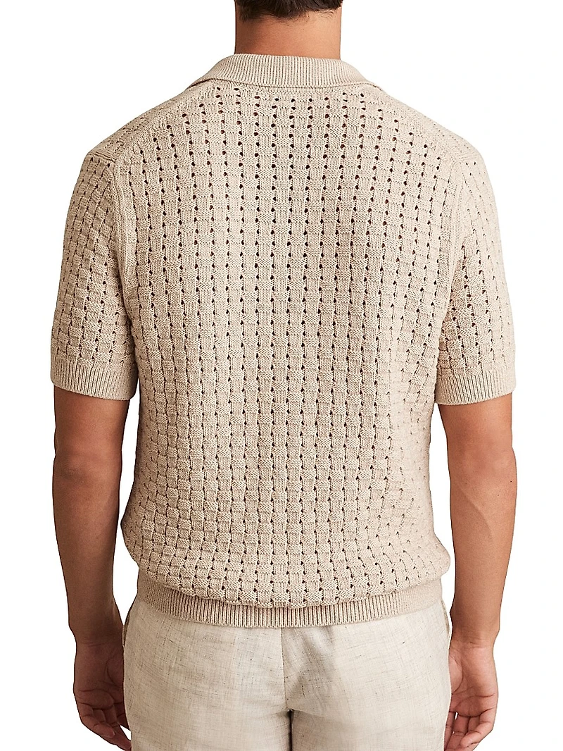 Button Through Crochet Shirt