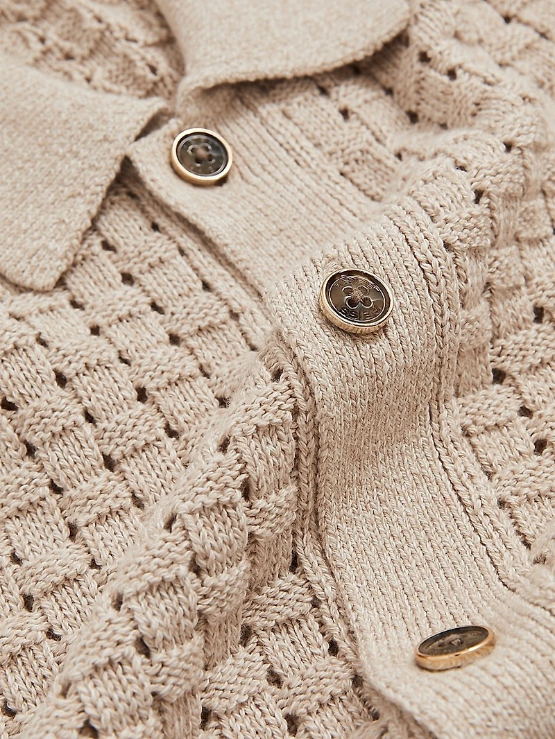 Button Through Crochet Shirt