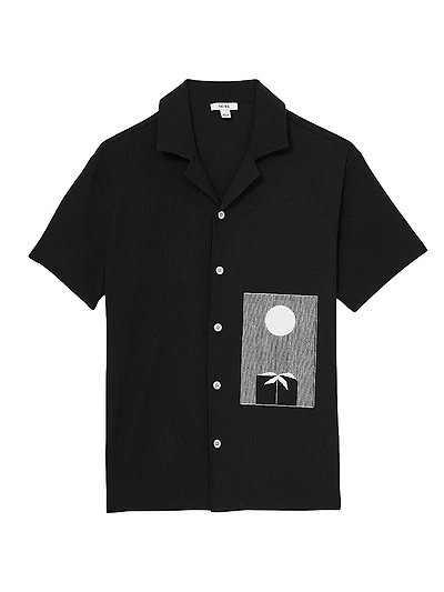 Abstract Print Cuban Shirt