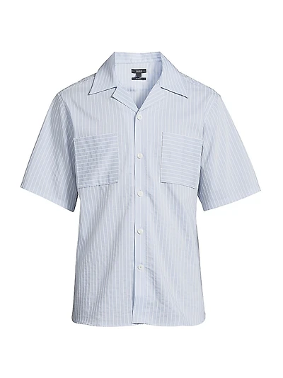 Stripe Twin Pocket Camp Shirt