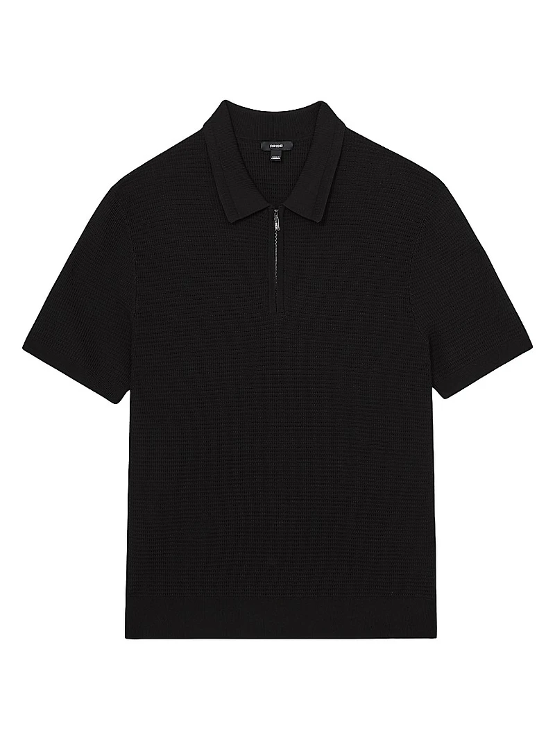 Regis Zip-Front Polo Shirt