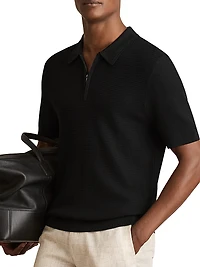 Regis Zip-Front Polo Shirt