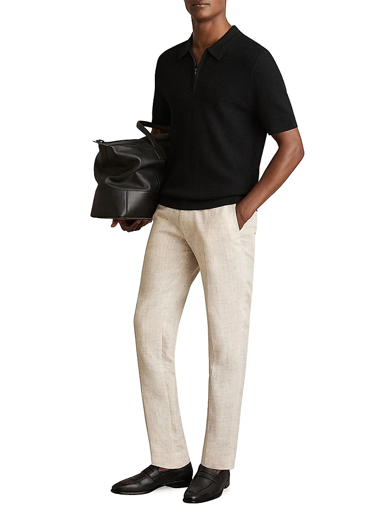 Regis Zip-Front Polo Shirt