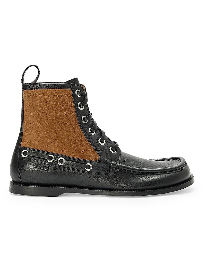 Campo Leather & Suede Loafer Boots