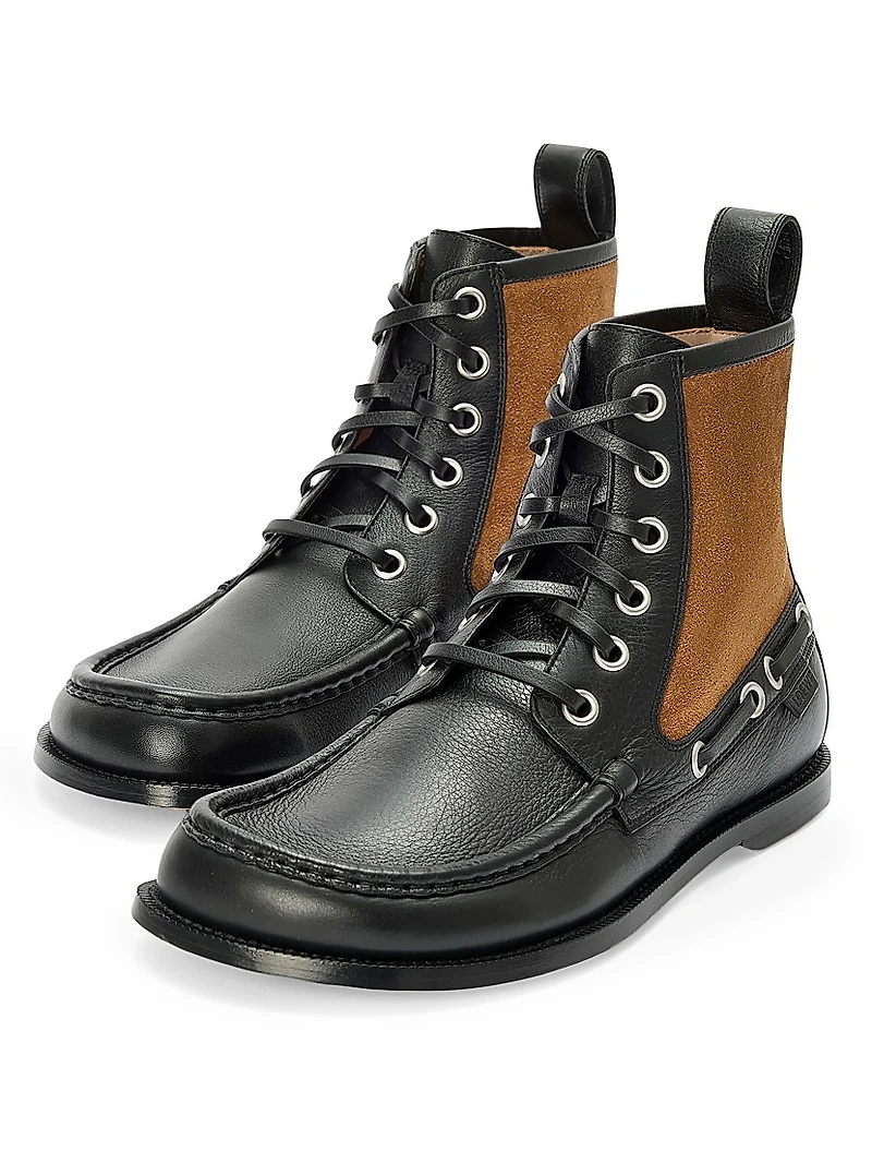 Campo Leather & Suede Loafer Boots