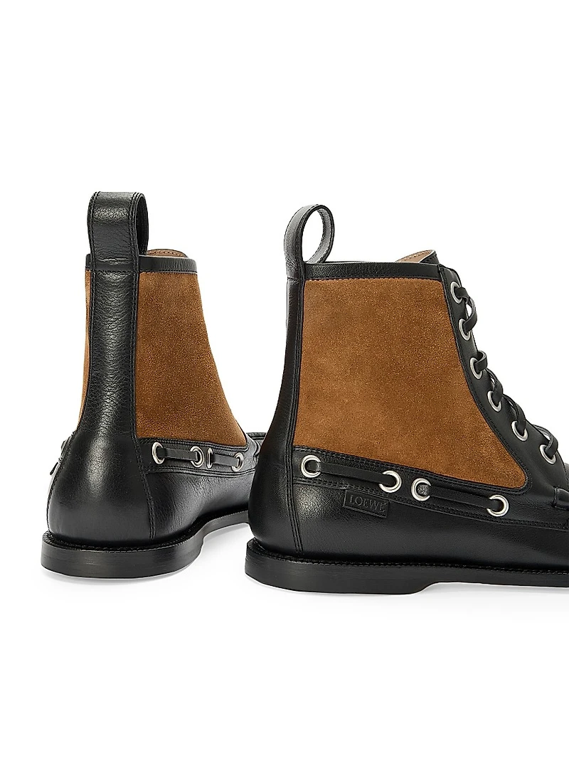 Campo Leather & Suede Loafer Boots