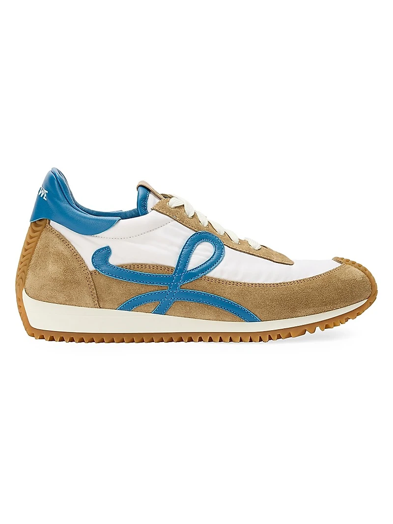 Men's Flow Runner 2.0 Leather & Suede Low-Top Sneakers