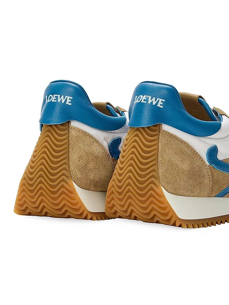 Men's Flow Runner 2.0 Leather & Suede Low-Top Sneakers