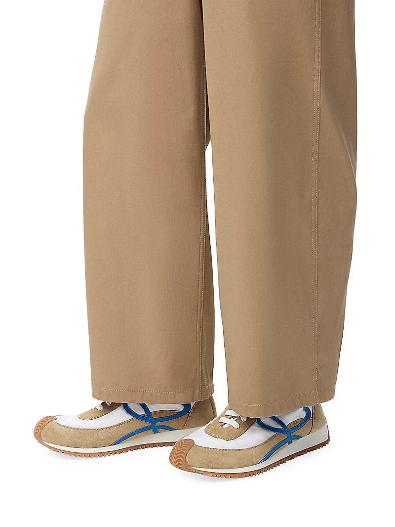 Men's Flow Runner 2.0 Leather & Suede Low-Top Sneakers