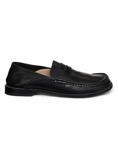 Campo Flap Back Leather Penny Loafers