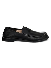 Campo Flap Back Leather Penny Loafers