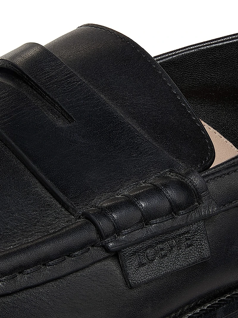 Campo Flap Back Leather Penny Loafers