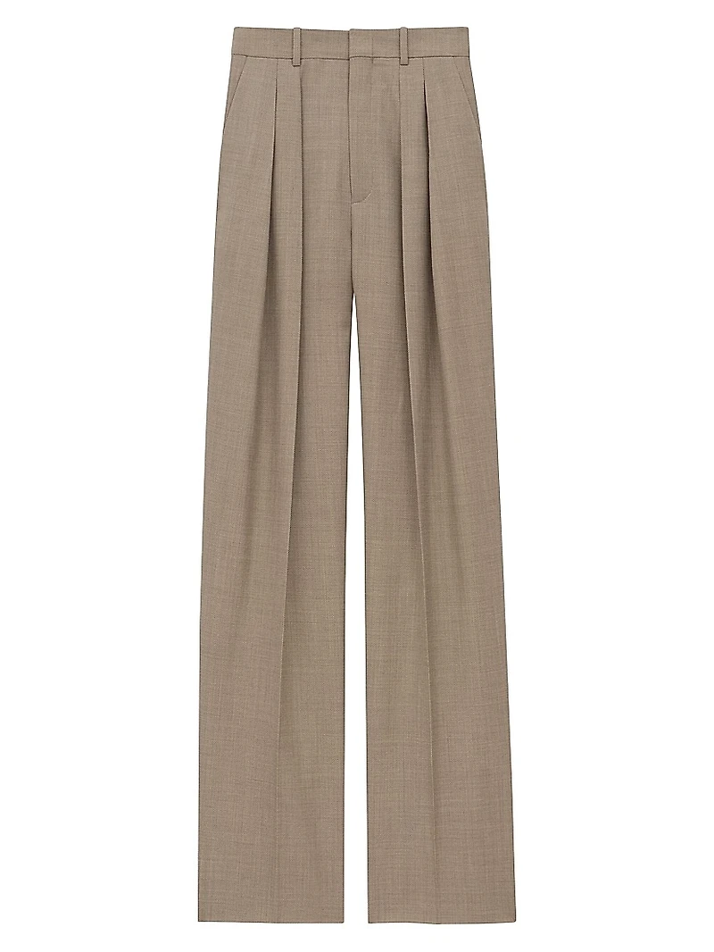 Wide-Leg Pants in Caviar Wool
