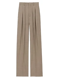 Wide-Leg Pants in Caviar Wool