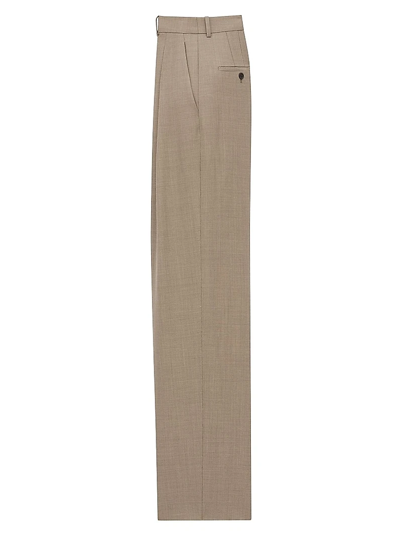 Wide-Leg Pants in Caviar Wool