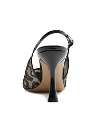 Olivia 85MM Printed Slingback Pumps