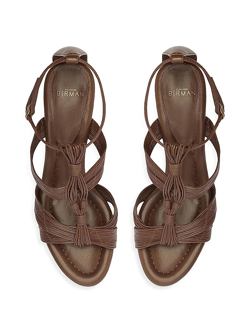 Olga 60MM Leather Block-Heel Sandals