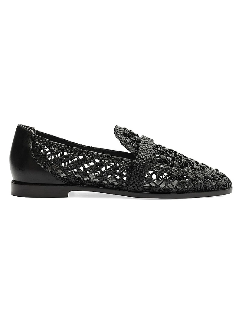 Jane Tresse Woven Leather Loafers