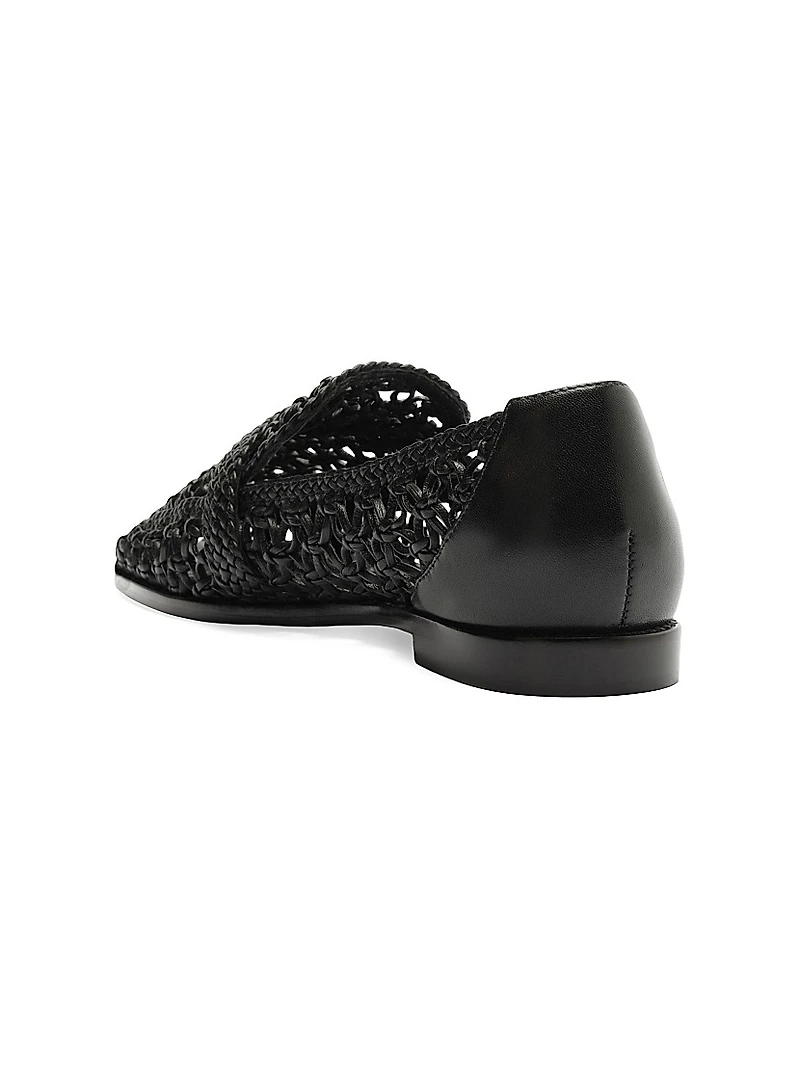 Jane Tresse Woven Leather Loafers