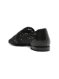 Jane Tresse Woven Leather Loafers