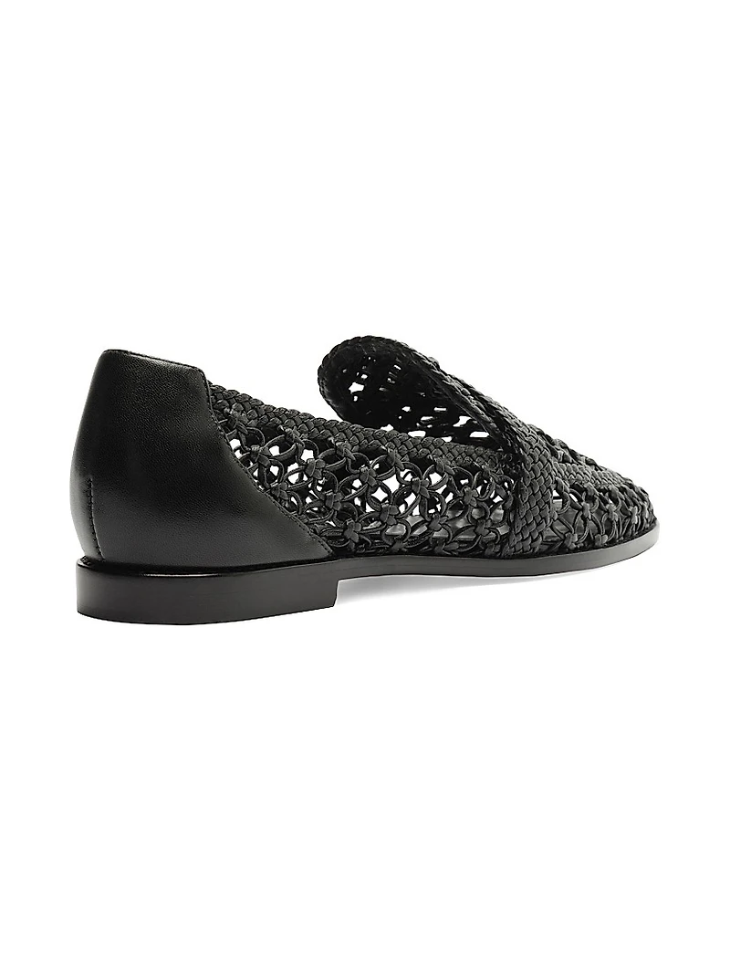 Jane Tresse Woven Leather Loafers