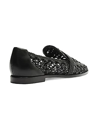 Jane Tresse Woven Leather Loafers