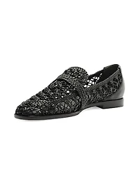 Jane Tresse Woven Leather Loafers
