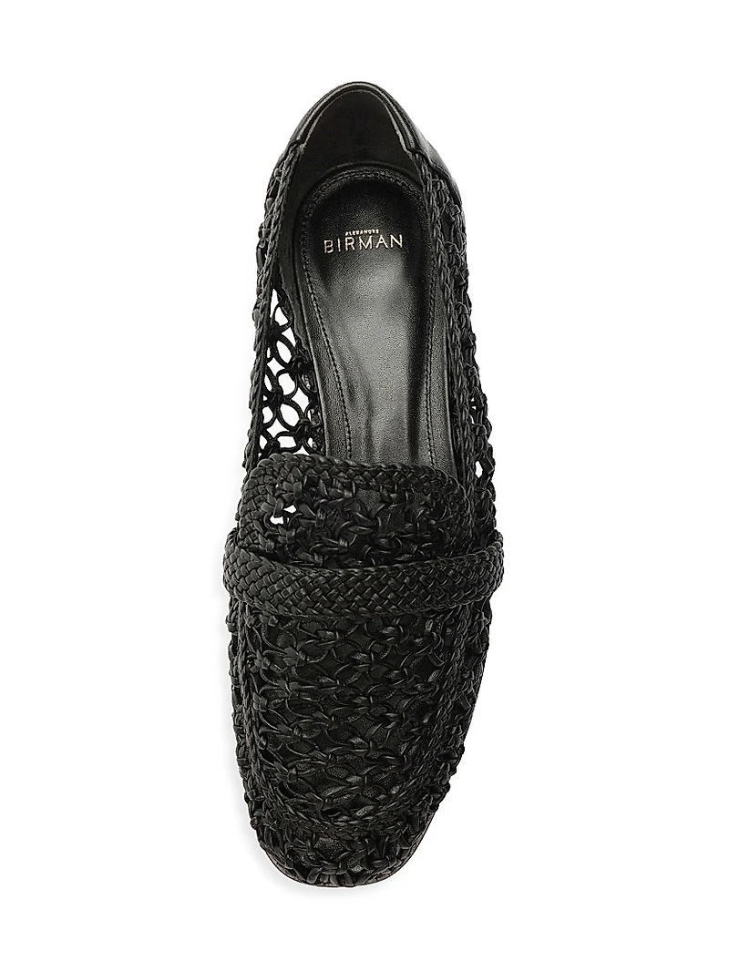 Jane Tresse Woven Leather Loafers
