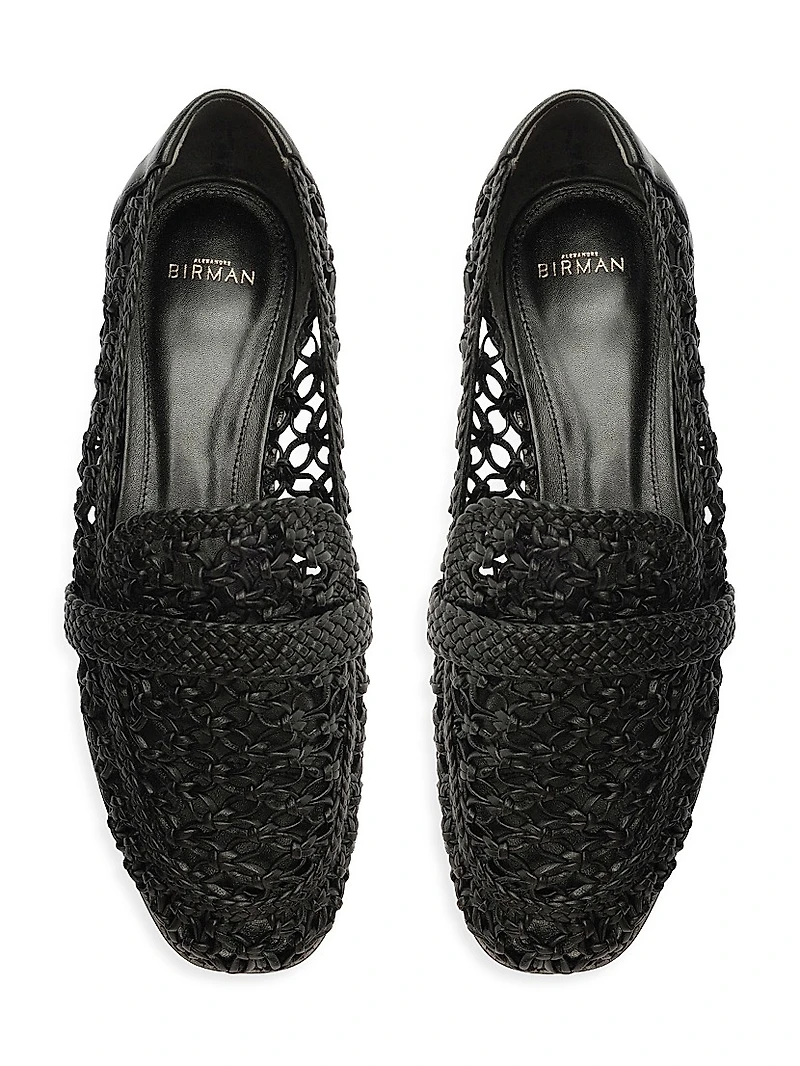 Jane Tresse Woven Leather Loafers