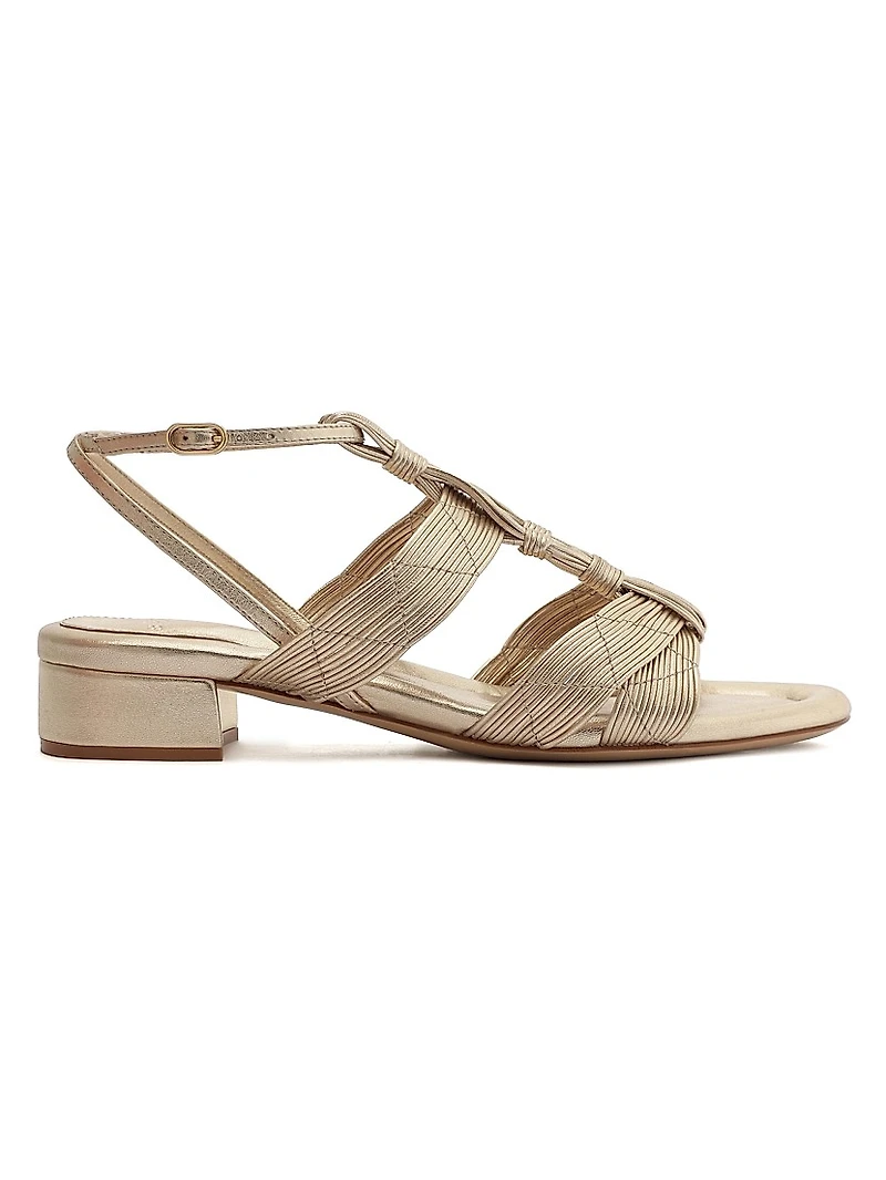 Olga 30MM Metallic Leather Sandals