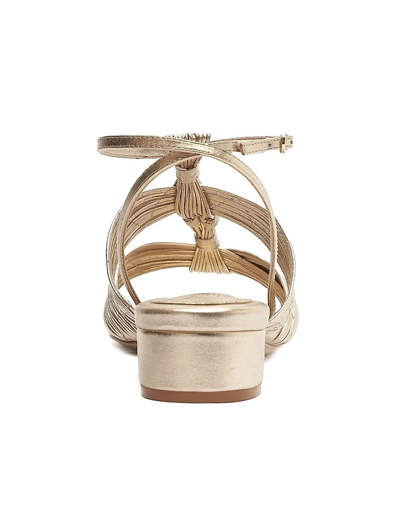 Olga 30MM Metallic Leather Sandals